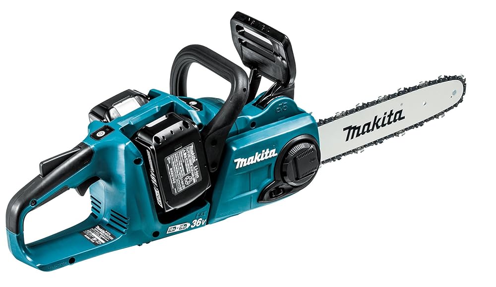 マキタ 充電式チェンソー ガイドバー300mm 青 18V 6Ahバッテリ2本・充電器付 MUC303DPG2