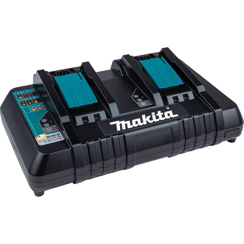 マキタ 2口申し受ける器DC18RD 18V/14.4V相応う 6Ah×2本一斉に盛りだくさん申し受ける55分 セットバラシ品（新品・取説皆無 純然たる箱皆無）