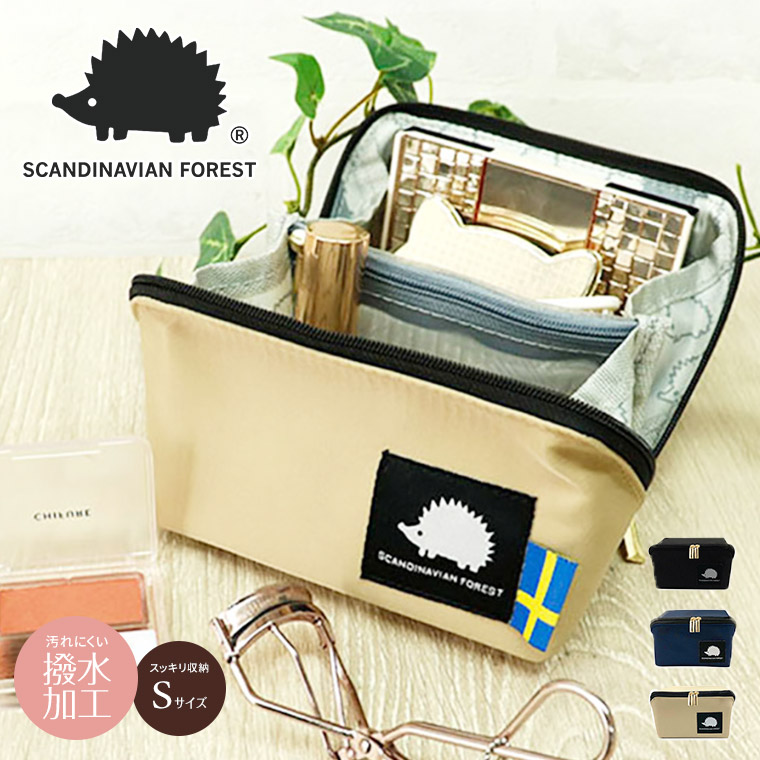 楽天市場 Scandinavian Forest スカンジナビアンフォレスト マルチポーチ 小物入れ ファスナー 収納 撥水 化粧ポーチ 無地 おしゃれ 雑貨 カメラ 収納ポーチ 旅行 アクセサリーケース バッグインバッグ コスメポーチ メイクポーチ ハリネズミ Moz ブラック ネイビー