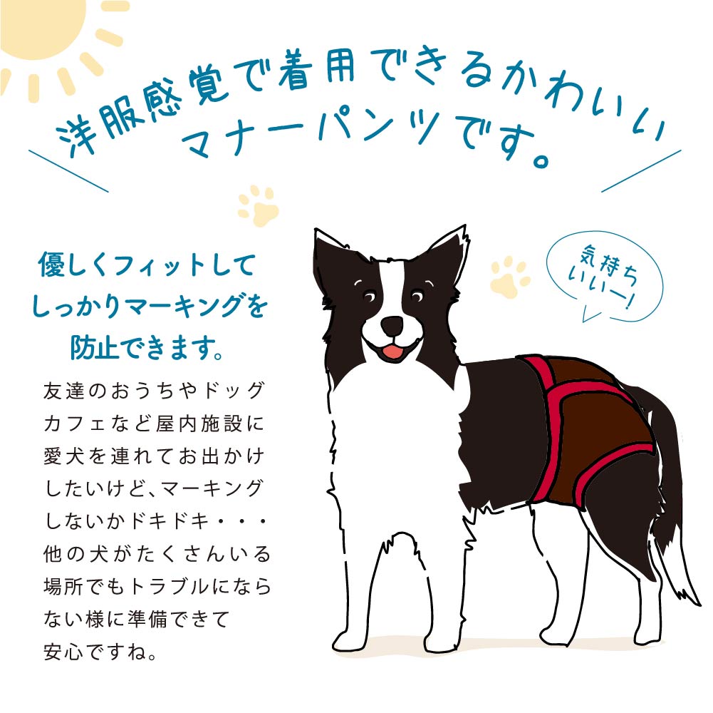犬用 マナーパンツ しつけ ウエア おしっこ ドッグウェア サニタリーパンツ シンプル トイレ オムツカバー オシッコ失敗