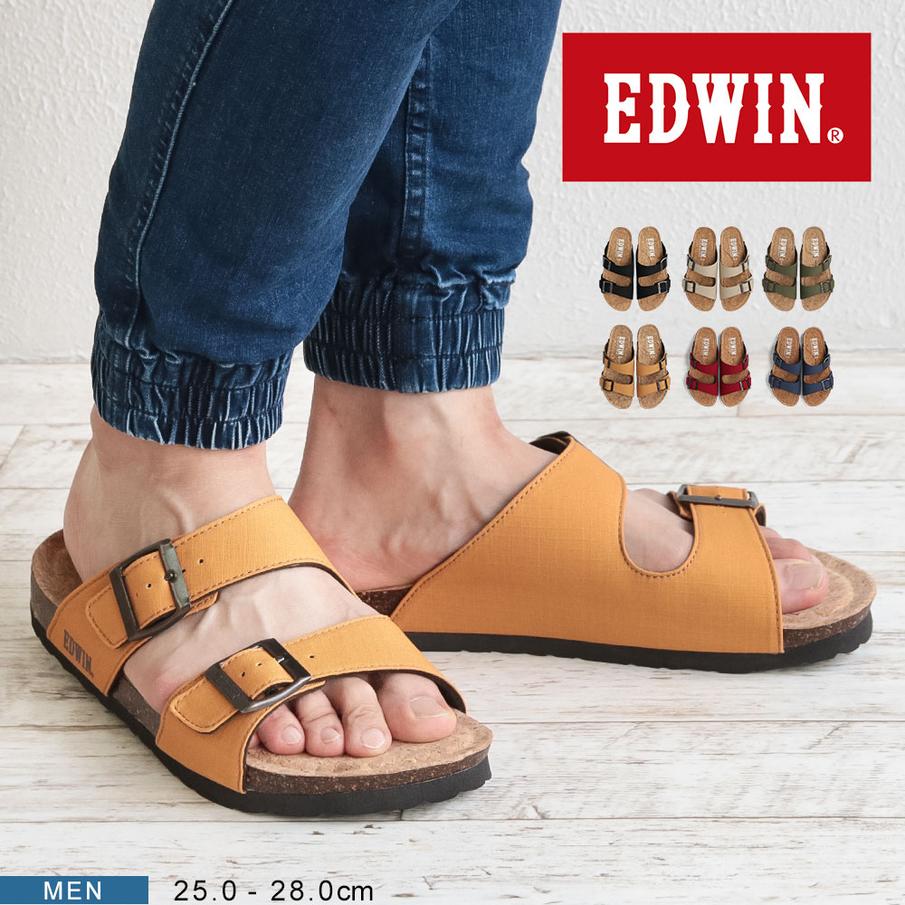 SALE】 エドウィン フットベットサンダル EDWIN メンズ 天然コルク