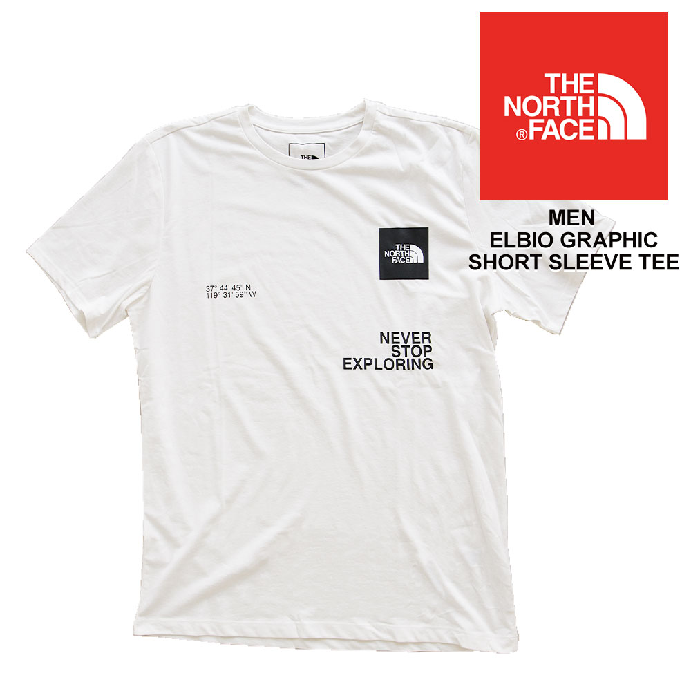 USA企画XXLノースフェイス柄ビッグサイズ半袖シャツホワイト白 THE NORTH FACE 【並行輸入品】ノースフェイス Tシャツ 半袖T