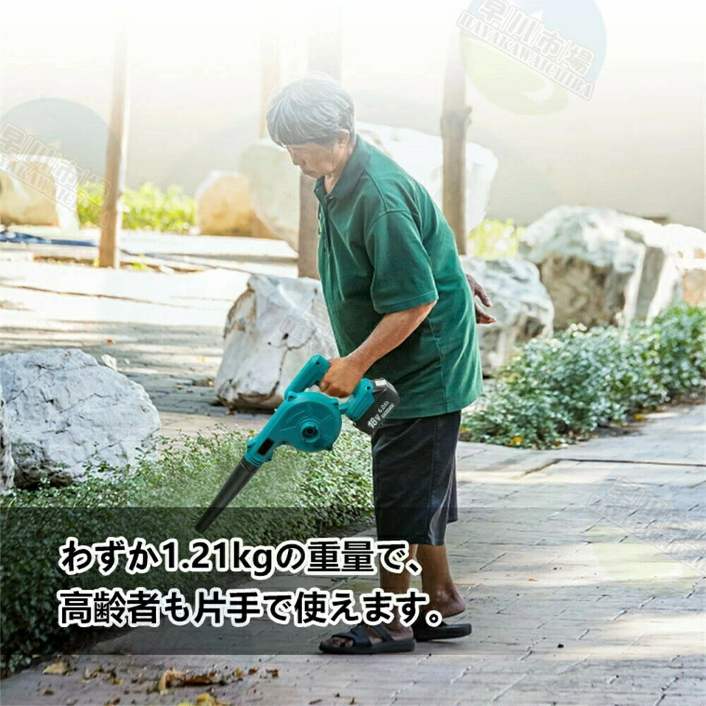 一台二役 ブロワー /大容量(21V,4000mah)バッテリー2個付き/送風機