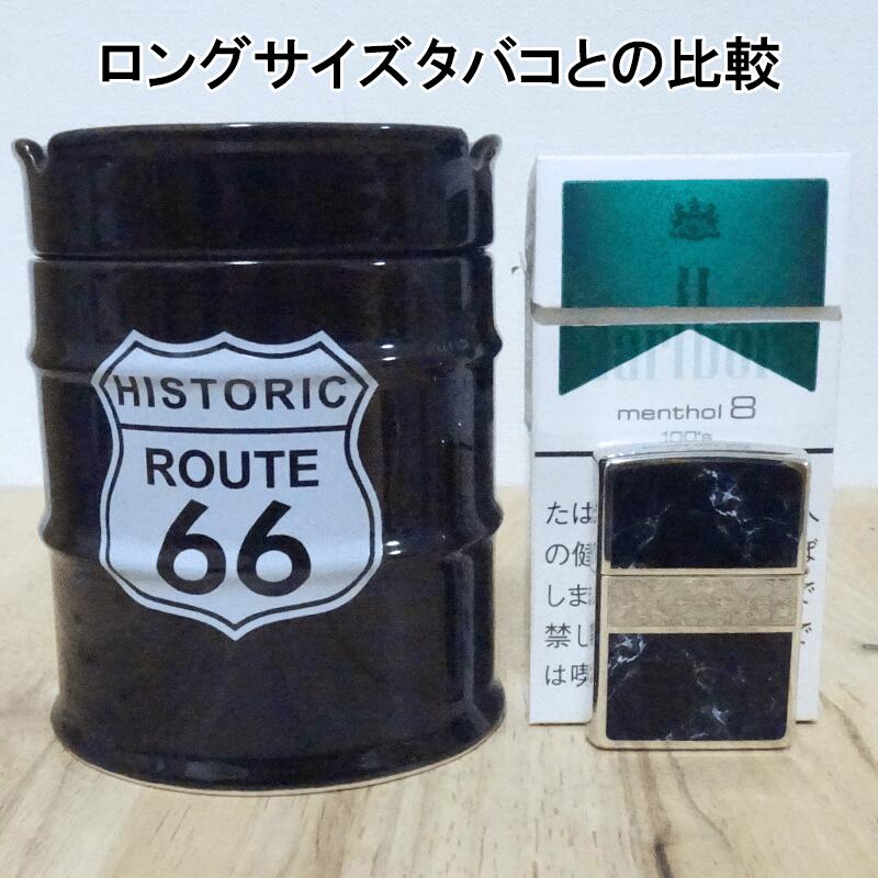 新品 ドラム缶灰皿 喫煙具 Route66 タバコ ブラック 小物入れ アメリカン 雑貨 おしゃれ インテリア ペン立て かっこいい メンズ プレゼント ギフト Qdtek Vn