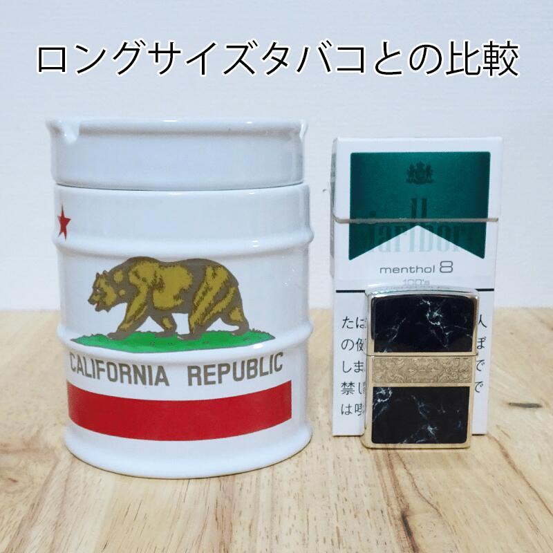 ドラム缶灰皿 喫煙具 California Republic おしゃれ かっこいい アメリカン インテリア カリフォルニア ギフト クマ タバコ プレゼント ペン立て ホワイト メンズ リパブリック 小物入れ 最大68 オフ California