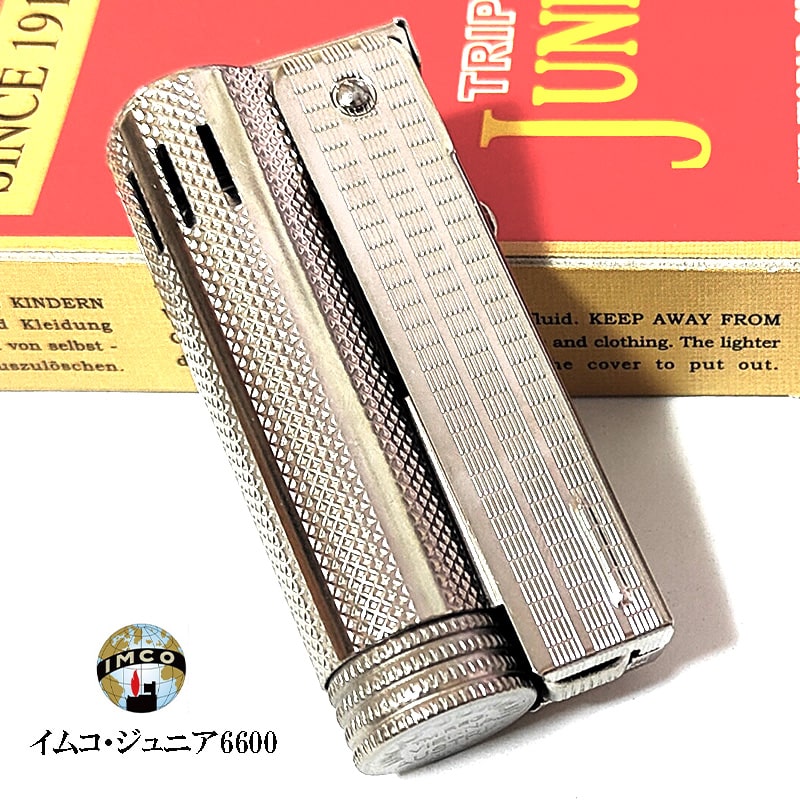 イムコ オイルライター 2001年製 ジュニア 6600 未使用 廃盤 オリジナル レア おしゃれ IMCO JUNIOR 銀 絶版品 フリント式 喫煙具 渋い ギフト メンズ かっこいい プレゼント シンプル オーストラリア