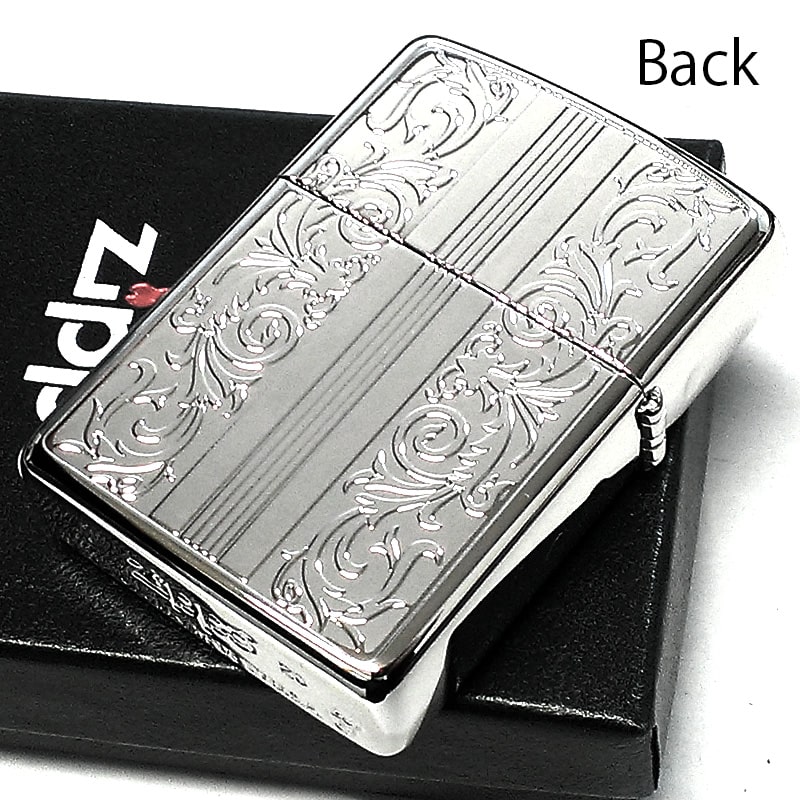 ZIPPO ライター クラシック アラベスク シルバー＆ブラックジッポ 両面