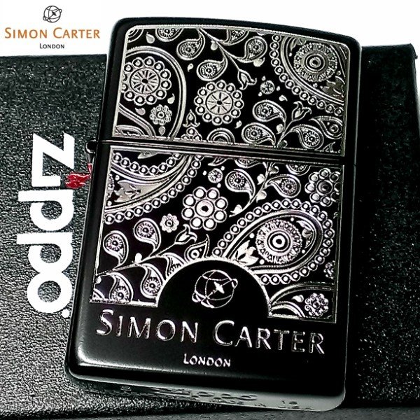 サイモンカーター 艶消し 喫煙具のハヤミ ジッポ 現金特価 Zippo 動画あり Zippoタバコケース 黒 ブランド ペイズリ Carterコラボ サイモンカーター ライター ジッポ Zippo メンズブランド Simon メンズ おしゃれ マットブラック