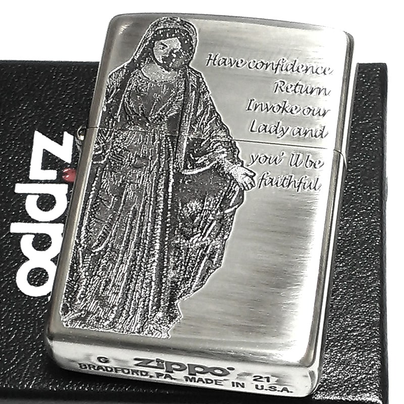 ZIPPO スリム ジッポ ライター アラベスクマリア 逆エッチング