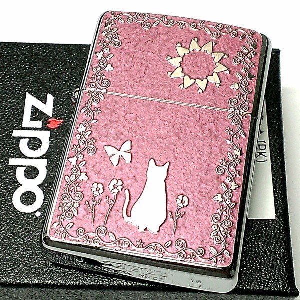 Zippo かわいい ライター キャット フラワー ピンク ジッポ 猫 両面柄違い加工 ねこ柄 花柄 細密メタル ネコ レディース おしゃれ 女性 ギフト 動画あり Ebaylistpro Com