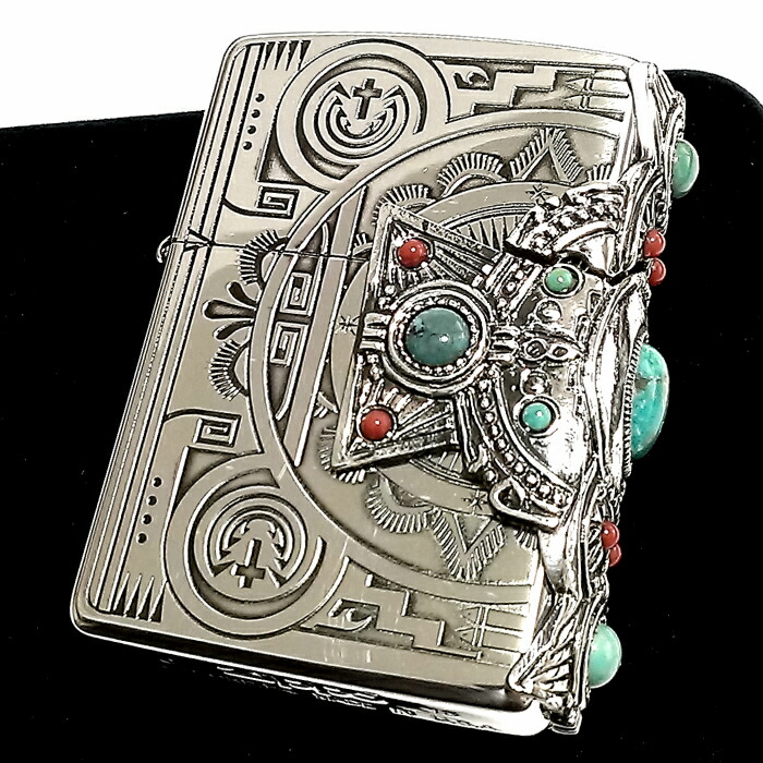 Zippo 筆者 インディアン心霊 ジッポ かっこいい 糸物 アクアマリン 赤珊瑚 天然石 ドレスアップ シルバーイブシ 大型3人面金鉄 彫刻物 映像有り メンズ レディース 差し上げ物 Covrigaria Es