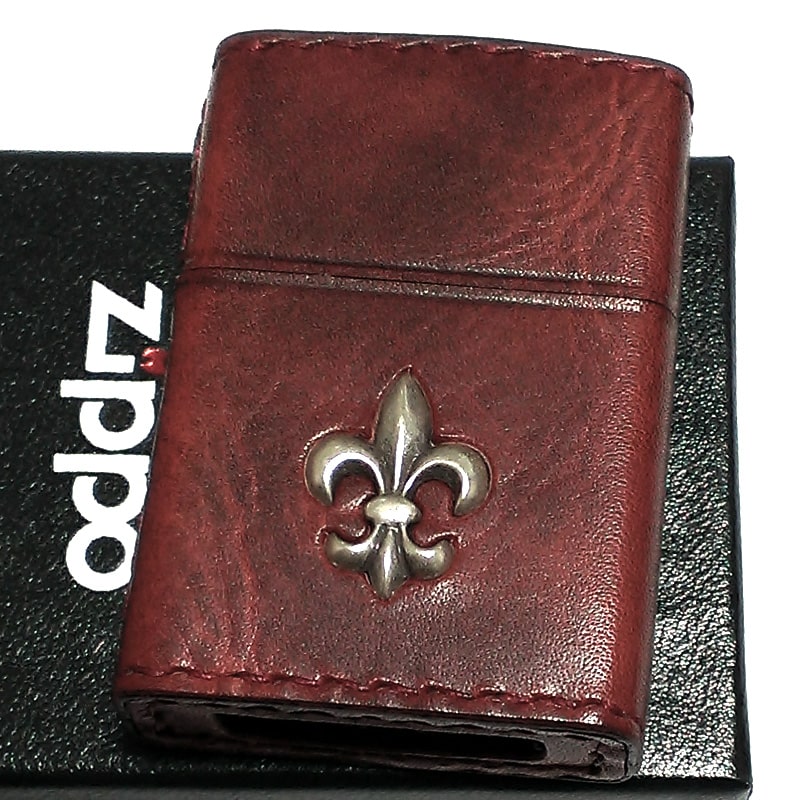 楽天市場】ZIPPO ライター 本牛革巻き ヴィンテージレッド