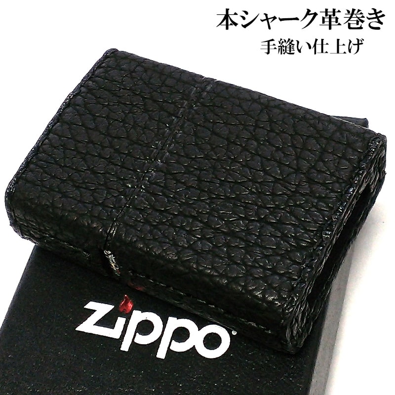 楽天市場】ZIPPO 革巻き ジッポ ライター ロゴ ブラック レザー