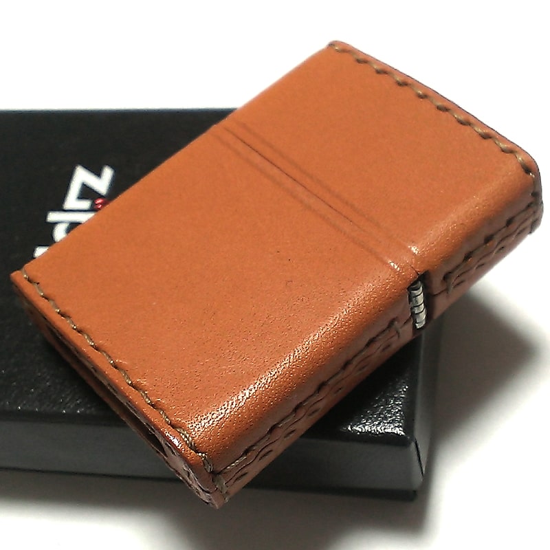Zippo 革巻き ジッポ ライター おしゃれ ライトブラウン ロゴデザイン レザー キャメル シンプル 本牛革 薄茶 かっこいい 皮 メンズ 渋い ギフト プレゼント Magazinpegas Cz