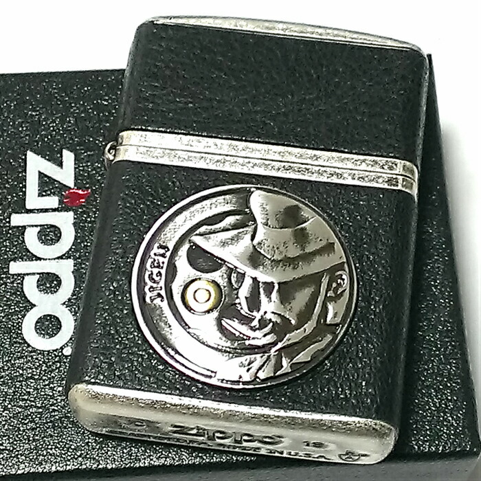 Zippo ルパン三世 次元 アーマー ジッポ ライター ヴィンテージ スタイル 本牛革巻き 動画有り 4面 シルバーバレル ブラック キャラクター ジッポー アニメ プレゼント かっこいい メンズ ギフト Cooltonindia Com