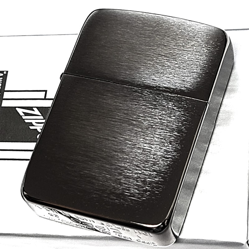 ZIPPO 1941 復刻レプリカ ジッポ ライター ガンメタサテン かっこいい シンプル ブラック 丸角 メンズ おしゃれ ギフト プレゼント