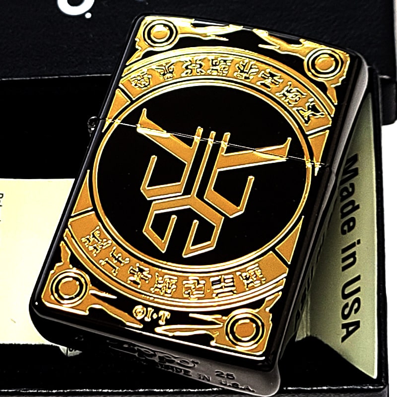 ZIPPO 仮面ライダークウガ アルティメットフォーム イオンブラック ジッポ ライター かっこいい 彫刻 特撮 メンズ おしゃれ 金差し 黒 ギフト ギフト