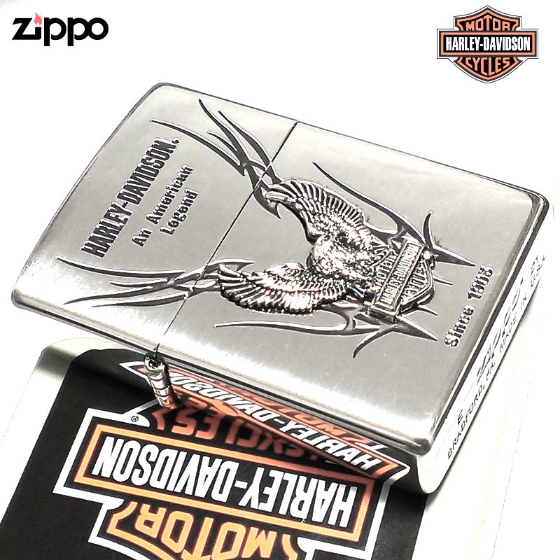 ZIPPO ライター ハーレーダビッドソン ジッポ イーグルメタル シルバー 国内限定モデル かっこいい 鷲 おしゃれ メンズ ギフト プレゼント 動画あり
