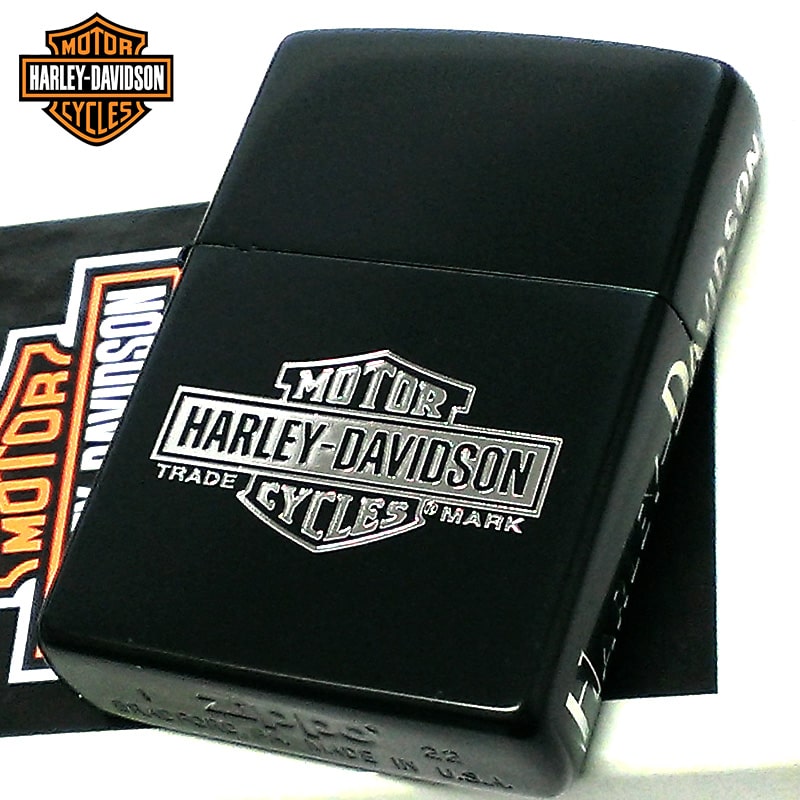 ZIPPO ハーレー ダビッドソン ジッポ ライター サイドロゴ HARLEY-DAVIDSON マット仕上げ イオンブラック おしゃれ 黒 かっこいい シルバー 渋い メンズ プレゼント ギフト 10,164円
