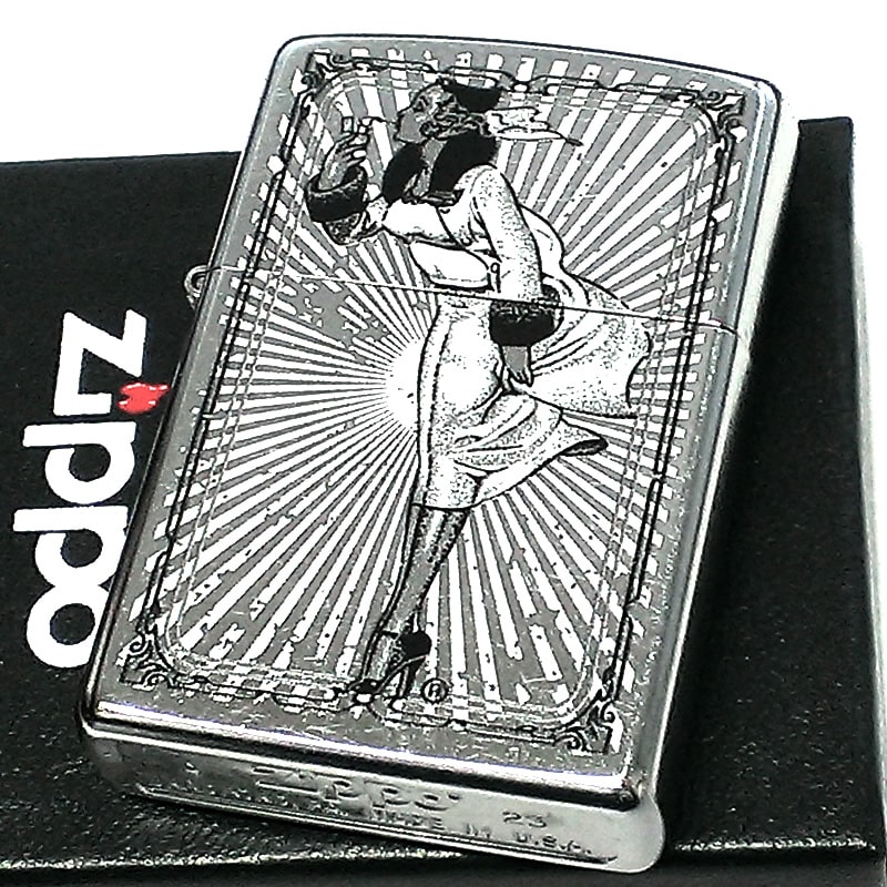 【楽天市場】ZIPPO ライター ウィンディガール シルバー レトロ