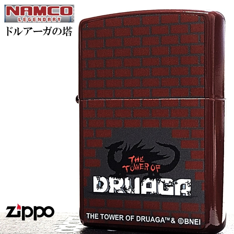 ZIPPO ライター ドルアーガの塔 ジッポ ナムコ レジェンダリー ブラウン 艶消し ゲームカセット namco おしゃれ メンズ かっこいい 動画あり ギフト プレゼント画像