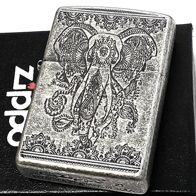 楽天市場】ZIPPO ライター インディアン エレファント 真鍮燻し