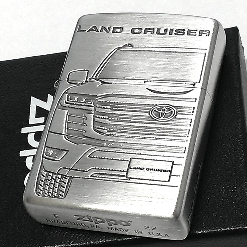 ZIPPO かっこいい TOYOTA ランドクルーザー ジッポ ライター トヨタ全面監修 ランクル LAND CRUISER 車 シルバー 両面加工 彫刻 おしゃれ メンズ ギフト 父の日 プレゼント 動画有り