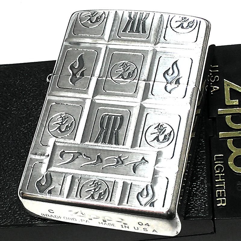 ZIPPO ライター 限定 ワンナイR&R 絶版 2004年製 アンティーク シルバー レア ジッポ 廃盤 珍しい 銀燻し かっこいい ヴィンテージ 彫刻 おしゃれ メンズ ギフト プレゼント