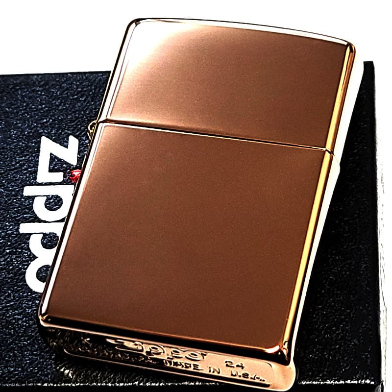 ZIPPO ライター ローズゴールド ジッポ 無地 シンプル スタンダード かっこいい 鏡面 動画有り おしゃれ 定番 メンズ レディース ギフト プレゼント