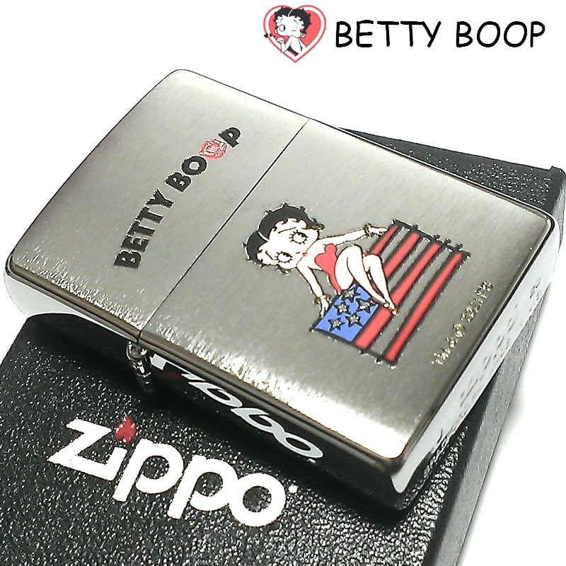 ZIPPO ライター Betty Boop 可愛い 90周年 フラッグ ベティ・ブープ  ジッポー キャラクター  アニメ ベティちゃん キュート  かわいい レディース メンズ 女性 ギフト プレゼント 動画有り
