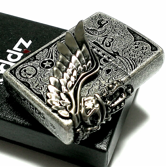 Zippoライター かっこいい フォーチュンヘッド ジッポ 銀イブシ スカル 大型3面メタル ライター Fortune Head ふくろう ドクロ 動画あり おしゃれ メンズ ギフト プレゼント Napierprison Com