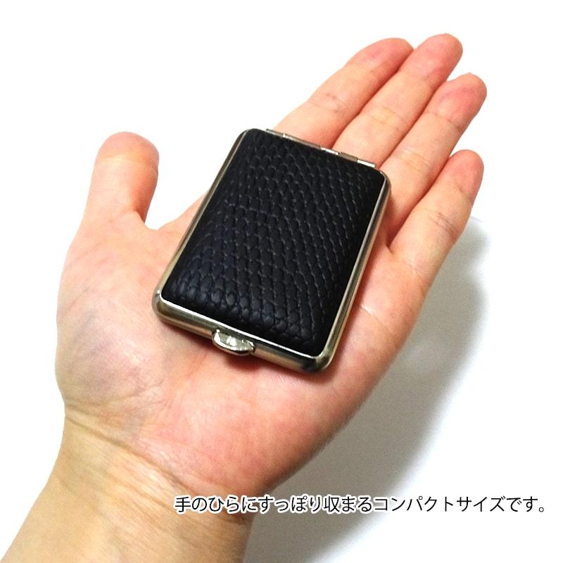 市場 マッチケース Pvcレザー カッコいい スムース ドイツ製 シルバーフレーム ブラック かわいい Hofe クロコ リザード Vom