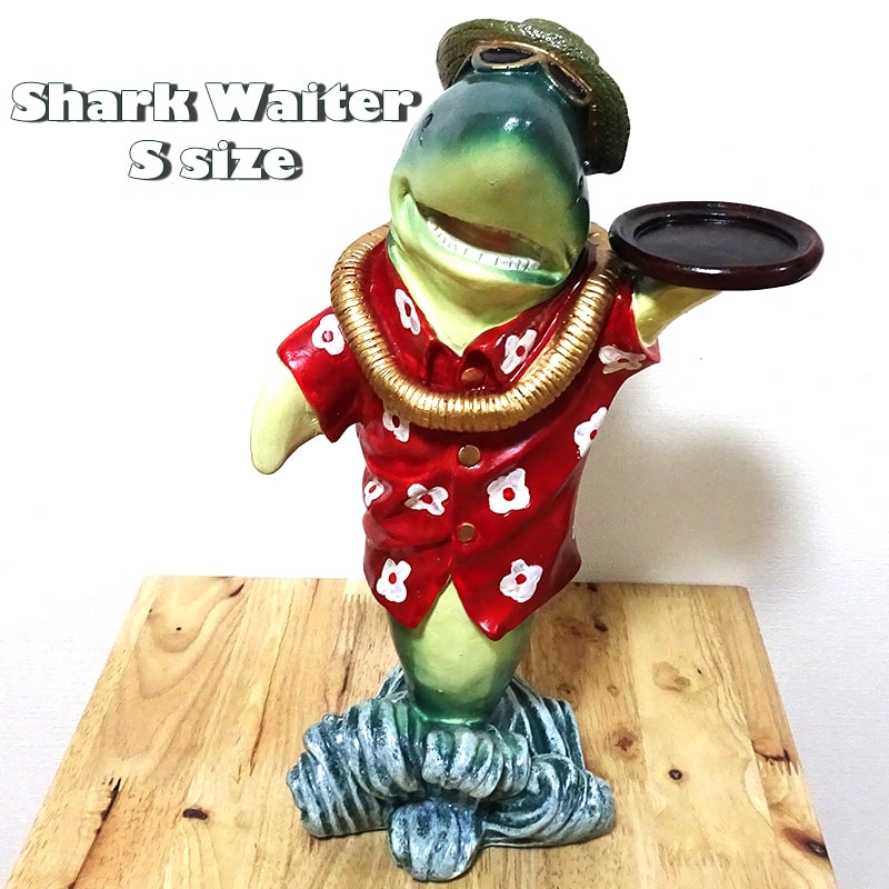 飾りつけ 愛くるしい 鮫 オブジェ Shark Waiter ヴィンテージ 大層らしい アンティーク シャーク ビンテージ 部屋の入り口 レトロ 手あそび アメリカン 雑貨 飾りつけ 室内装飾 今めかしい 喫茶店 バス発着場