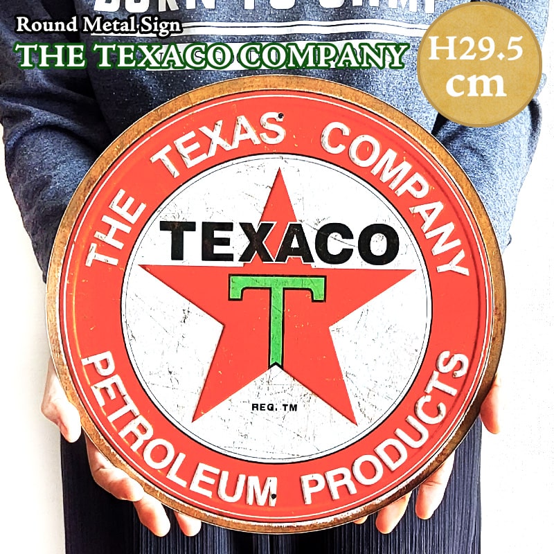 TEXACO 看板 テキサコモーターオイル ビンテージ 76cm 世田谷ベース TEXACO 看板 テキサコモーターオイル ビンテージ 76cm 世田谷ベース