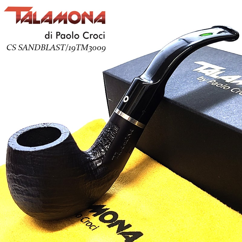 パイプ タラモナ CS SA/BK 863 ブラック 喫煙具 本体 ハンドメイド 高級 サンドブラスト 渋い タバコ 天然木 TALAMONA イタリア おしゃれ メンズ ギフト かっこいい プレゼント