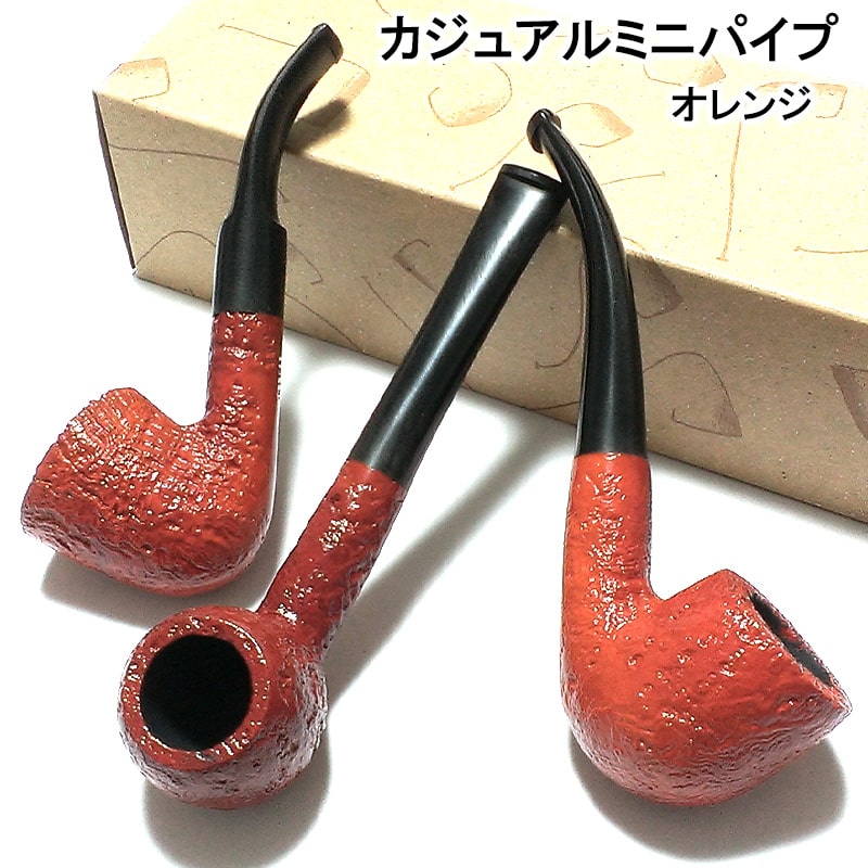 パイプ Tsuge カジュアルミニパイプ オレンジ 喫煙具 ツゲ 柘製作所 おしゃれ タバコ パイプ本体 小さい かっこいい 茶 高品質 メンズ イタリア製 ミニサイズ ギフト プレゼント 福袋セール