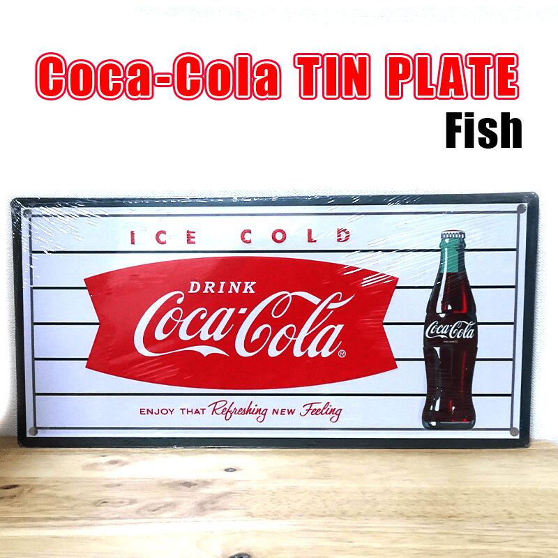 ブリキ看板 プレート コーラ 壁掛け 壁飾り インテリア Plate かわいい Fish Tin カフェ Coca Cola アメリカン