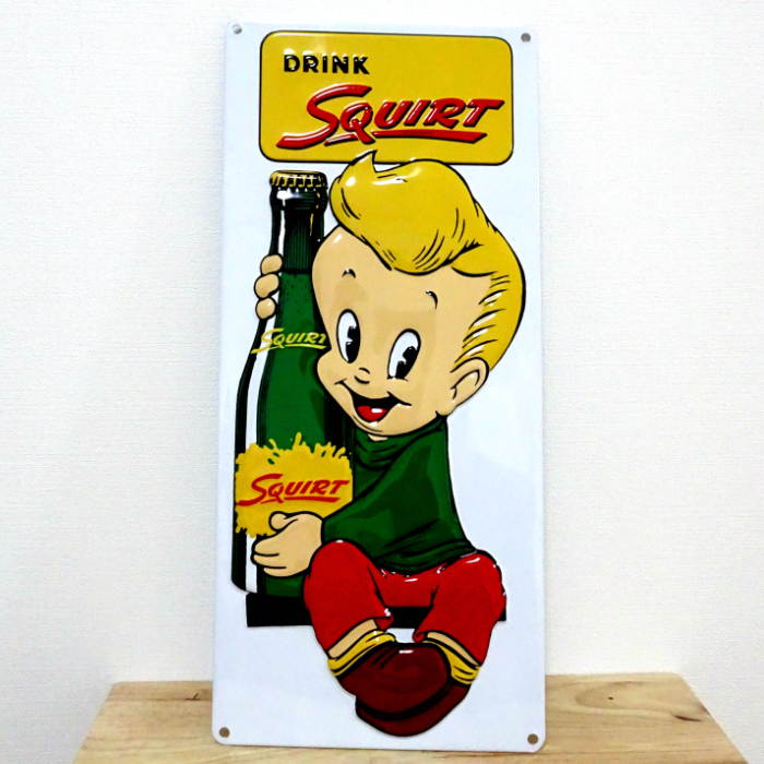 xoooxサイン　プレート　SQUIRT店頭　看板　シャビー　アメリカレア 50s ヴィンテージ 看板 squirt | 旅する古着屋 dockeryfarm