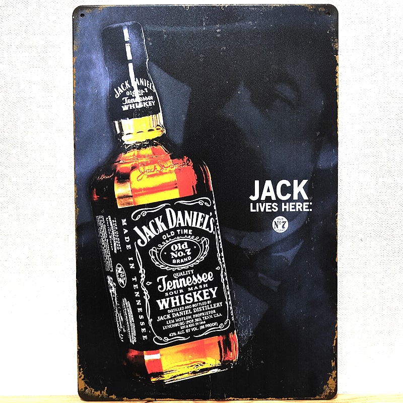ジャックダニエル  木製の看板 ジャックダニエル JACKDANIELS 《46》レトロ ブリキ 看板