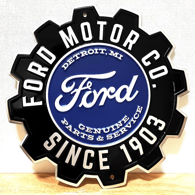 【楽天市場】ブリキ看板 FORD MOTOR 車 エンボスメタルサイン フォードモーター パーツギア ロゴ ガレージ おしゃれ ビンテージ