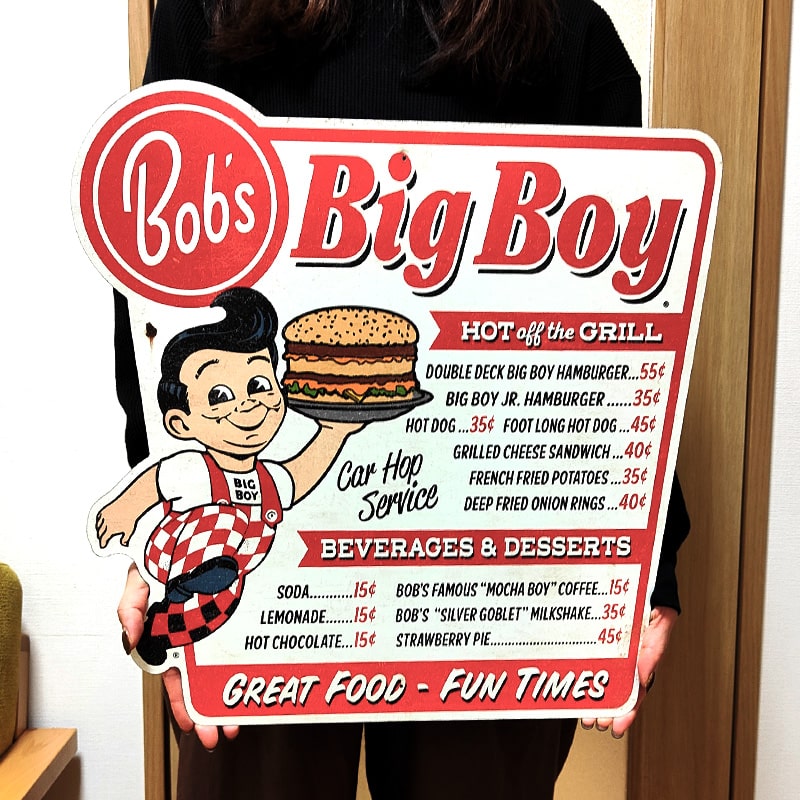 楽天市場】ブリキ看板 可愛い US embossed SIGN BIG BOY