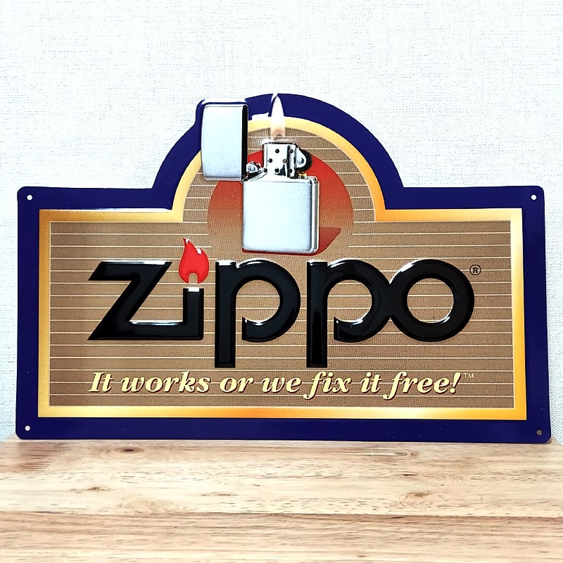 楽天市場】ブリキ看板 レア ジッポ エンボスメタルサイン ZIPPO社正規 