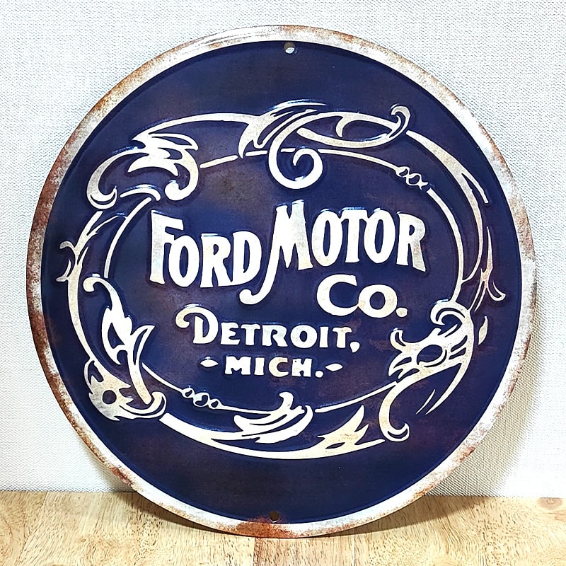 アンティーク　メタル　サイン　プレート　看板　ストリート　自動車部品　アメリカ fordmotor-min.jpg