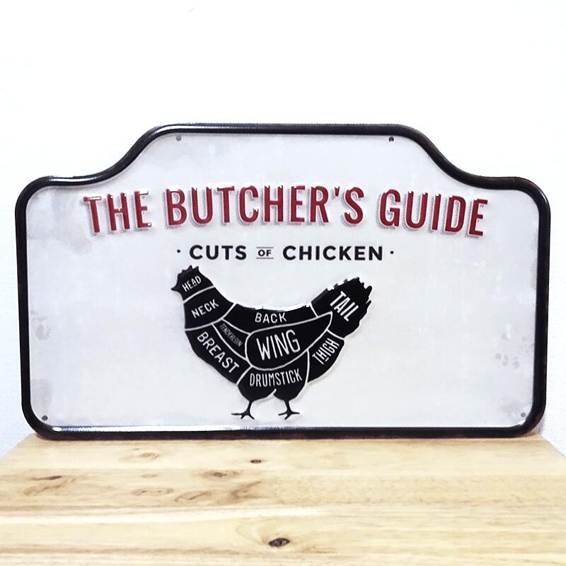 楽天市場】ブリキ看板 ビンテージ CUTS PORK 豚肉 ポーク 部位