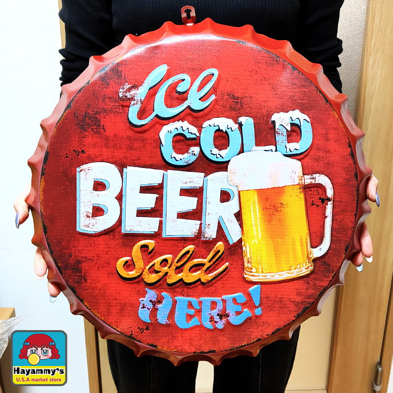 楽天市場】ブリキ看板 バドワイザー ボトルキャップ アンティーク