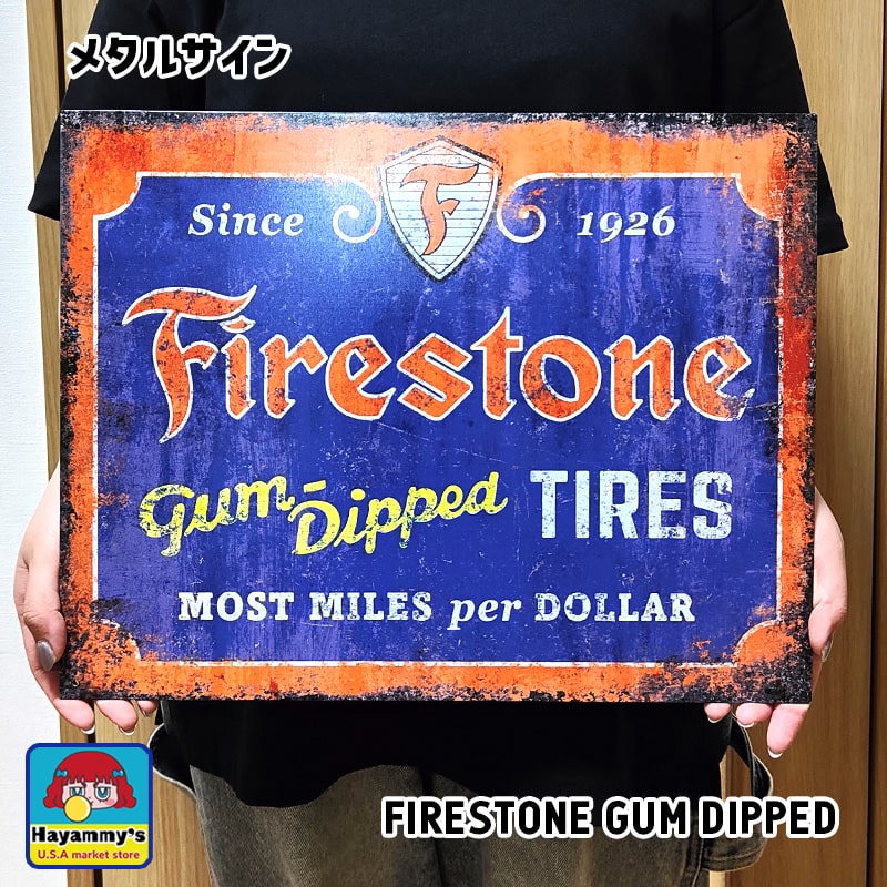 50s Firestone ファイアストン レターサイン ガレージ 看板 タイヤ
