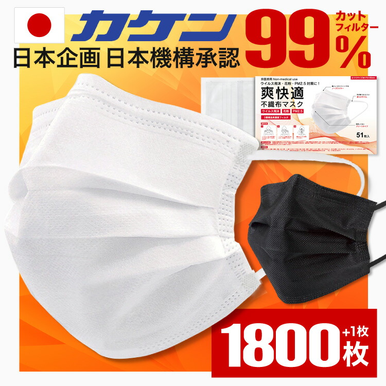 輝く高品質な 楽天市場 2点10 割引 Sale 4 27まで 耳が痛くならない不織布マスク マスク 36箱 1800枚 36枚 不織布 カラー 日本企画 平ゴム 不織布マスク 黒 包装 メンズ 大きめ こども やわらか いつもの 耳が痛くならない 夏 大人 安い おしゃれ 使い捨て