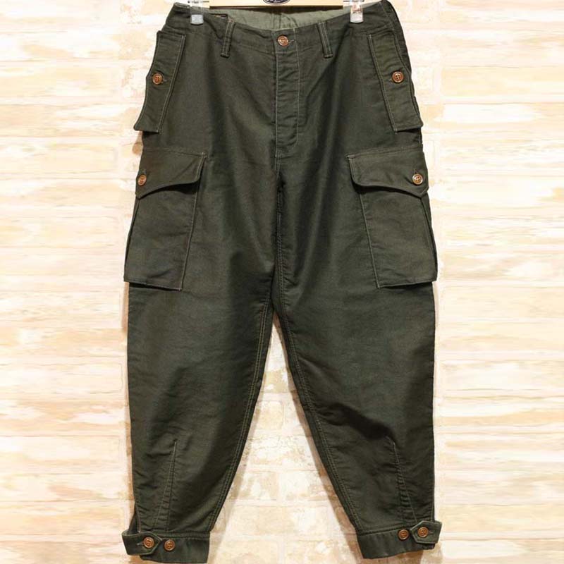 ibq051 S~2XL ヴィンテージ 細工物お召しもの 綿織物97% 大層らしい大いさ ゆったり メンズ カーゴパンツ 御役目ズボン 御役目着 御役目服 XL-2XL-L