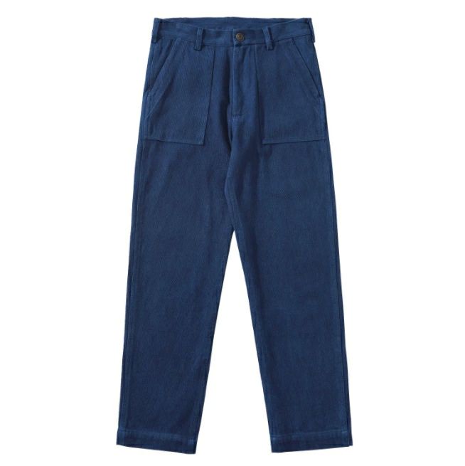2XL 男前 濃紺 厚手 綿100% 15oz 天然インディゴ 軍事風 カーゴパンツ リメイク OG107 Pants Fatigue パンツ 刺し子 藍染