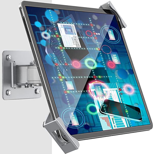 11インチのタブレットに適合 7 アイパッドウォールマウント ユニバーサル 盗難防止セキュリティロックとキー付き 壁掛けホルダー